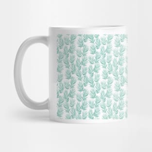 Green minimal Palm Leaves Mug